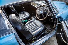 Interior of a 1961 Aston Martin DB4 GT SWB lightweight. Creator: Unknown