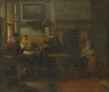 Interior of a Tailor's Shop, c. 1660. Artist: Brekelenkam, Quiringh van (ca 1622-ca 1669)