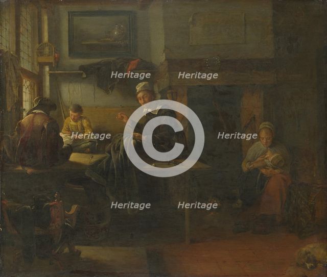 Interior of a Tailor's Shop, c. 1660. Artist: Brekelenkam, Quiringh van (ca 1622-ca 1669)