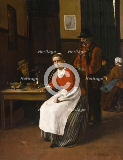 Interior of a Tavern, 1867. Creator: Francois Bonvin.