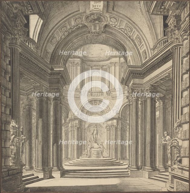 Interior of a Temple, c. 1750. Creator: Pierre Varin.