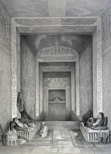 Interior of a Temple Egypt, 19th century. Artist: George Moore