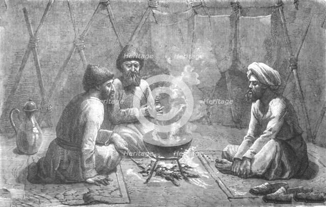 ''Interior of a Turcoman Tent; Notes on Western Turkistan', 1875. Creator: Unknown.