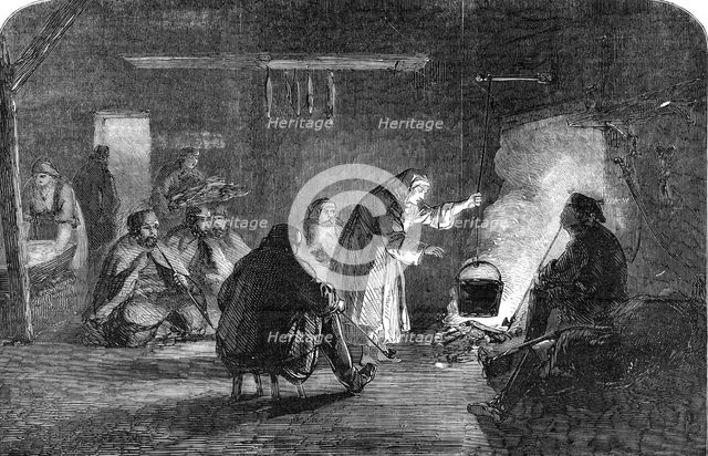 Interior of a Wallachian Hut, 1854. Creator: Unknown.