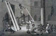 Interior of a Weavers Workshop Egypt, 1822. Creators: Schroeder, E Voysard