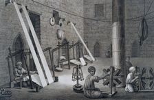 Interior of a Weavers Workshop Egypt, 1822. Creators: Schroeder, E Voysard
