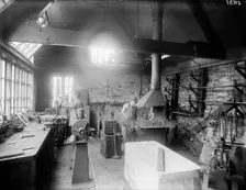 Interior of a workshop with a furnace, Oxford, Oxfordshire, c1860-c1922. Artist: Henry Taunt