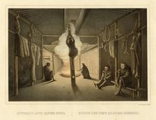 Interior of a Yurt in a Koryak Permanent Settlement, 1856. Creator: Ivan Dem'ianovich Bulychev