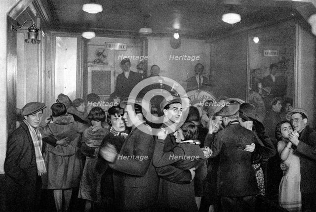 Interior of a bal-musette, Paris, 1931.Artist: Ernest Flammarion