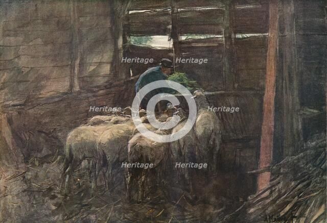 'Interior of a Barn', 19th century. Artist: Anton Mauve.