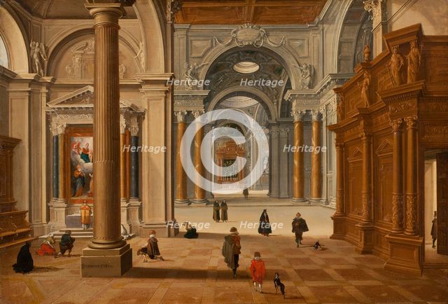 Interior of a Baroque Church, 1602. Creator: Bartholomeus van Bassen.