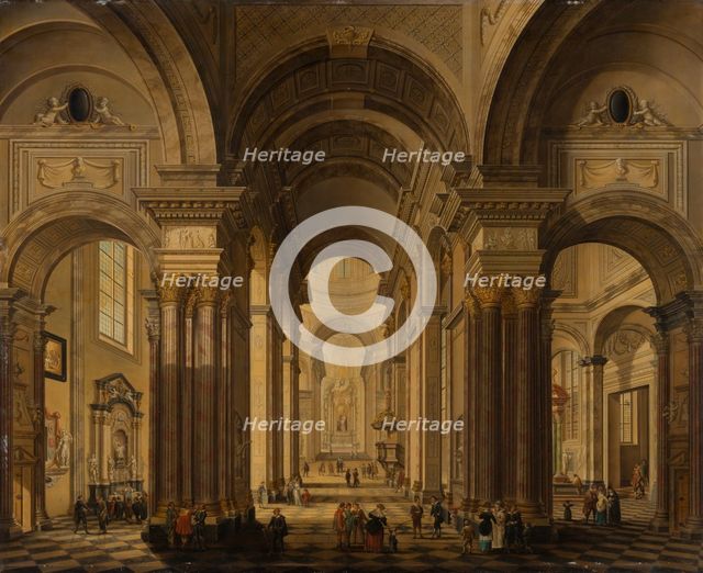 Interior of a Baroque Church, 1792. Creator: Johann Ludwig Ernst Morgenstern.