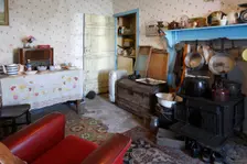 Interior of a black house, Arnol, Lewis, Outer Hebrides, Scotland, 2009. Creator: Peter Thompson