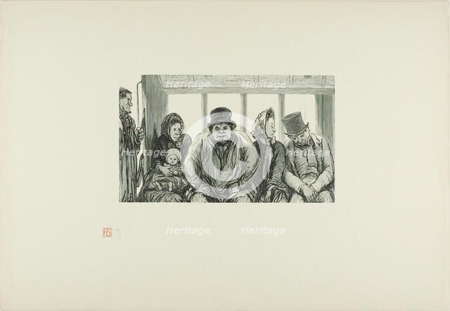 Interior of a Bus, 1864, printed 1920. Creator: Charles Maurand.