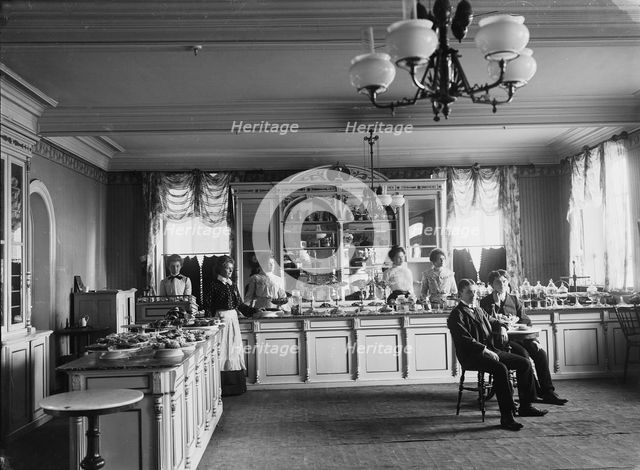 Interior of a cafe, Malmö, Sweden, c1910. Artist: Unknown