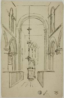 Interior of a Cathedral, n.d. Creator: Unknown
