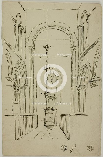 Interior of a Cathedral, n.d. Creator: Unknown.