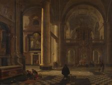 Interior of a Catholic Church, 1615-1661. Creator: Gerard Houckgeest