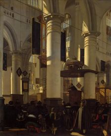 Interior of a Church, 1685. Creator: Emanuel de Witte