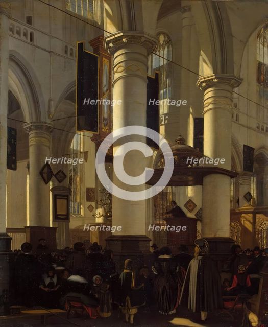 Interior of a Church, 1685. Creator: Emanuel de Witte.