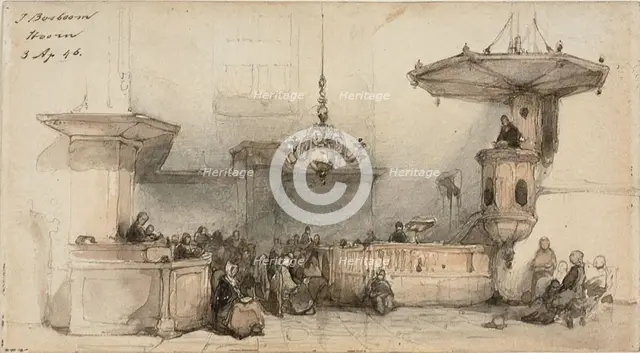 Interior of a Church, 1846. Creator: Johannes Bosboom.