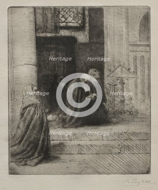 Interior of a Church. Creator: Alphonse Legros (French, 1837-1911).