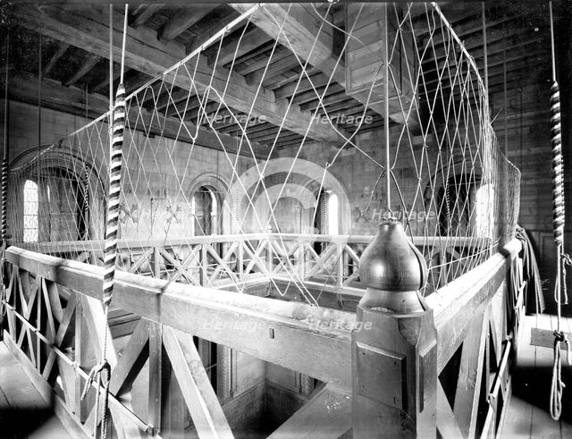 Interior of a church bell tower, Oxfordshire, c1860-c1922.  Artist: Henry Taunt