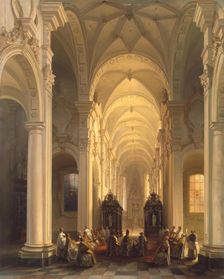 Interior of a Church in Averbode, 1853. Creator: Jules Victor Genisson