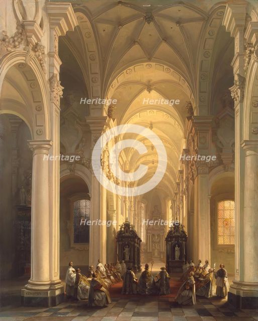 Interior of a Church in Averbode, 1853. Creator: Jules Victor Genisson.