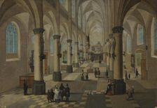 Interior of a church in Flanders, 1650. Creators: Frans Francken III, Peeter Neeffs the Elder