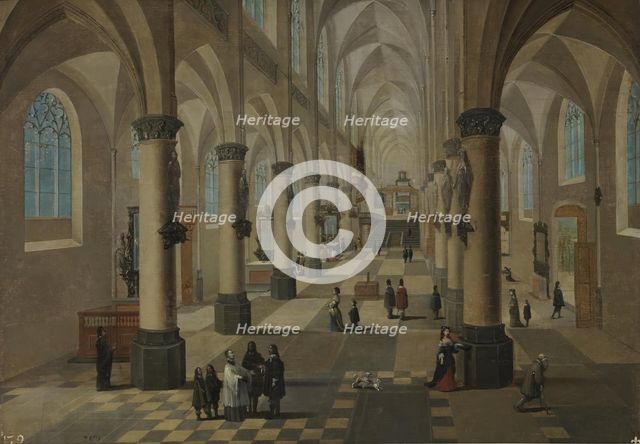 Interior of a church in Flanders, 1650. Creators: Frans Francken III, Peeter Neeffs the Elder.