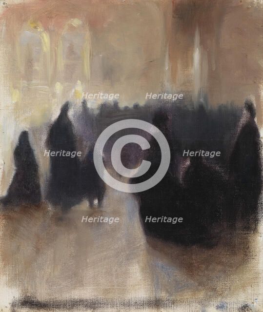 Interior of a Church in Paris, 1890-1895. Creator: Magnus Enckell.