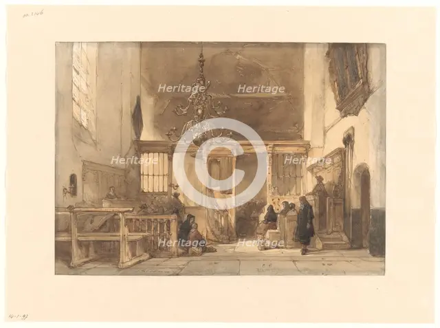 Interior of a church in Utrecht, 1827-1891. Creator: Johannes Bosboom.