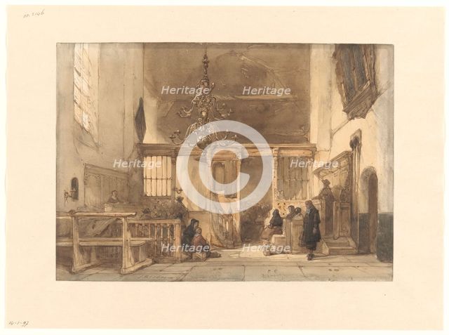 Interior of a church in Utrecht, 1827-1891. Creator: Johannes Bosboom.