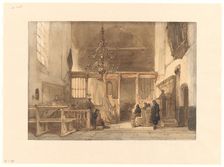 Interior of a church in Utrecht, 1827-1891. Creator: Johannes Bosboom
