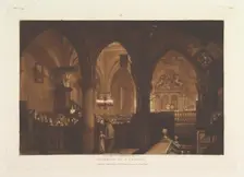 Interior of a Church (Liber Studiorum, part XIV, plate 70), January 1, 1819. Creator: JMW Turner