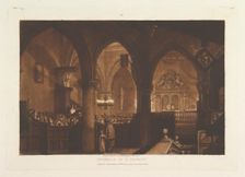 Interior of a Church (Liber Studiorum, part XIV, plate 70), January 1, 1819. Creator: JMW Turner