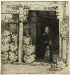 Interior of a Coal Shop, 1900. Creator: Donald Shaw MacLaughlan