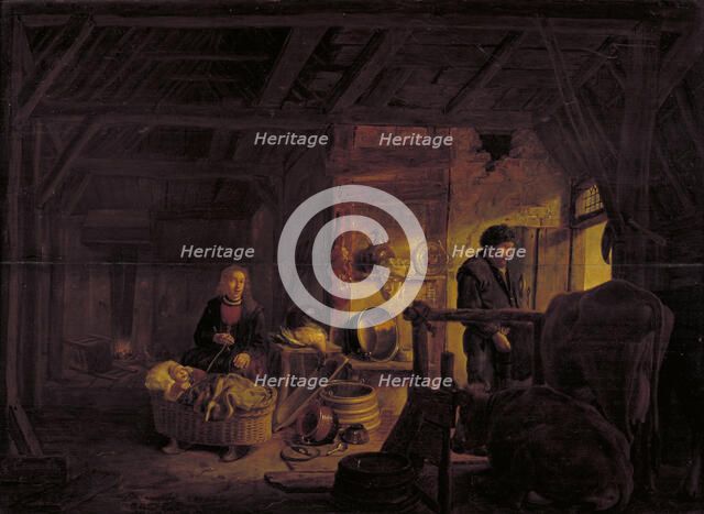 Interior of a Cottage, 1638-1672. Creator: Govert Dircksz. Camphuysen.