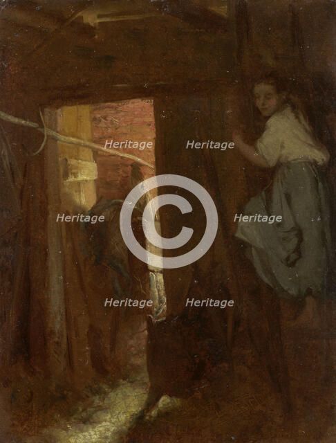 Interior of a Cottage, 1870. Creator: Aleksander Kotsis.