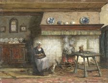 Interior of a Cottage in Scheveningen, 1887. Creator: Willem Adriaan Alexander Liernur