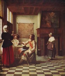 Interior of a Dutch House c1658, (c1915). Artist: Pieter de Hooch