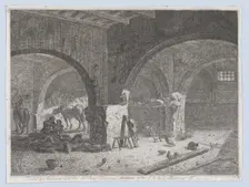 Interior of a Farm with Lovers, 1787., 1787. Creator: Anon