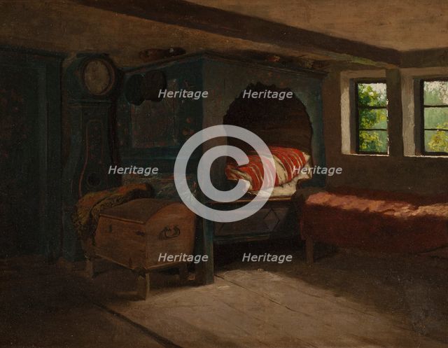 Interior of a Farmer's Cottage in Skåne. Creator: Jacob Kulle.