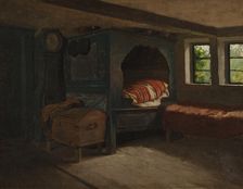 Interior of a Farmer's Cottage in Skåne. Creator: Jacob Kulle