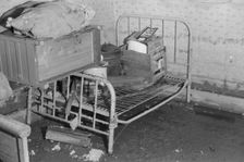 Interior of a farmhouse near Ridgeley, Tennessee, after the 1937 flood waters had subsided, 1937. Creator: Walker Evans