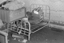 Interior of a farmhouse near Ridgeley, Tennessee, after the 1937 flood waters had subsided, 1937. Creator: Walker Evans
