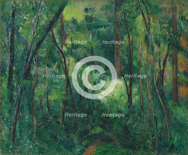 Interior of a forest, ca 1885. Artist: Cézanne, Paul (1839-1906)