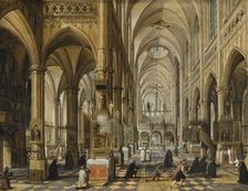 Interior of a Gothic Cathedral, 1612. Creator: Paul Vredeman de Vries