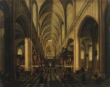 Interior of a Gothic Church, 1610. Creators: Peeter Neeffs the Elder, Hieronymus Francken II